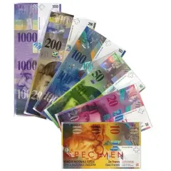 Frank szwajcarski banknoty - Nowe banknoty franki szwajcarskie