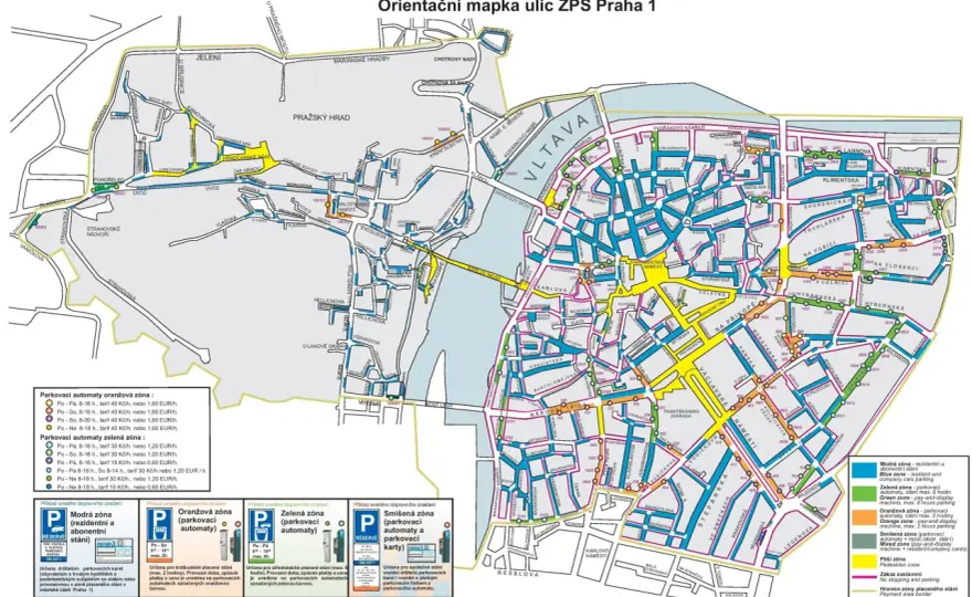 Strefy parkowania w Pradze - parkingi w centrum, tanie i darmowe
