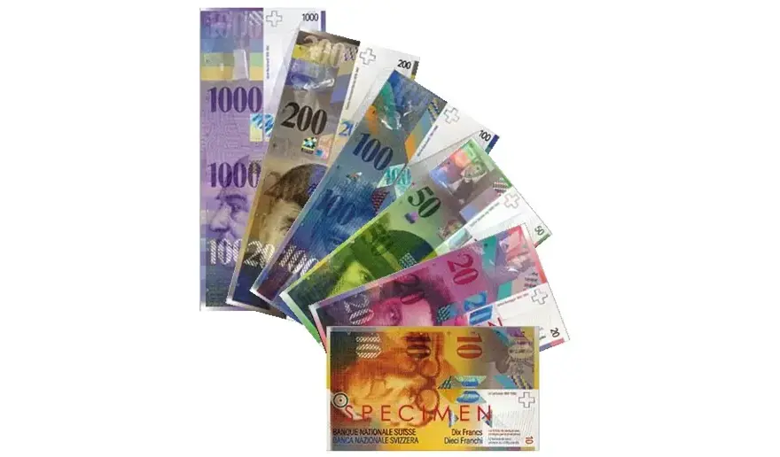 Frank szwajcarski banknoty - Nowe banknoty franki szwajcarskie