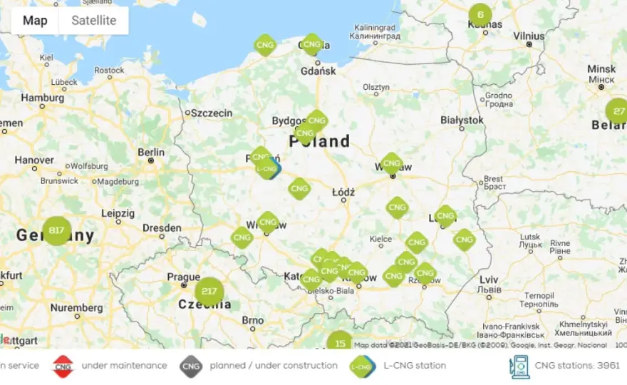 Stacje CNG w Polsce - Gdzie tankować CNG